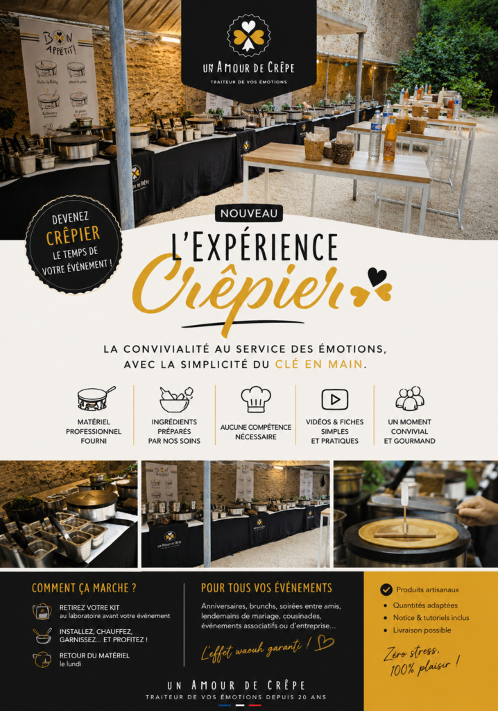 L'Expérience Crêpier - kit clé en main de crêpes et galettes pour vos événements